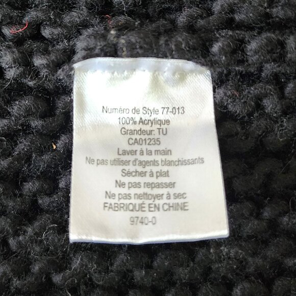 Simons black knit hat, infinity scarf & mitten set - Picture 10 of 14